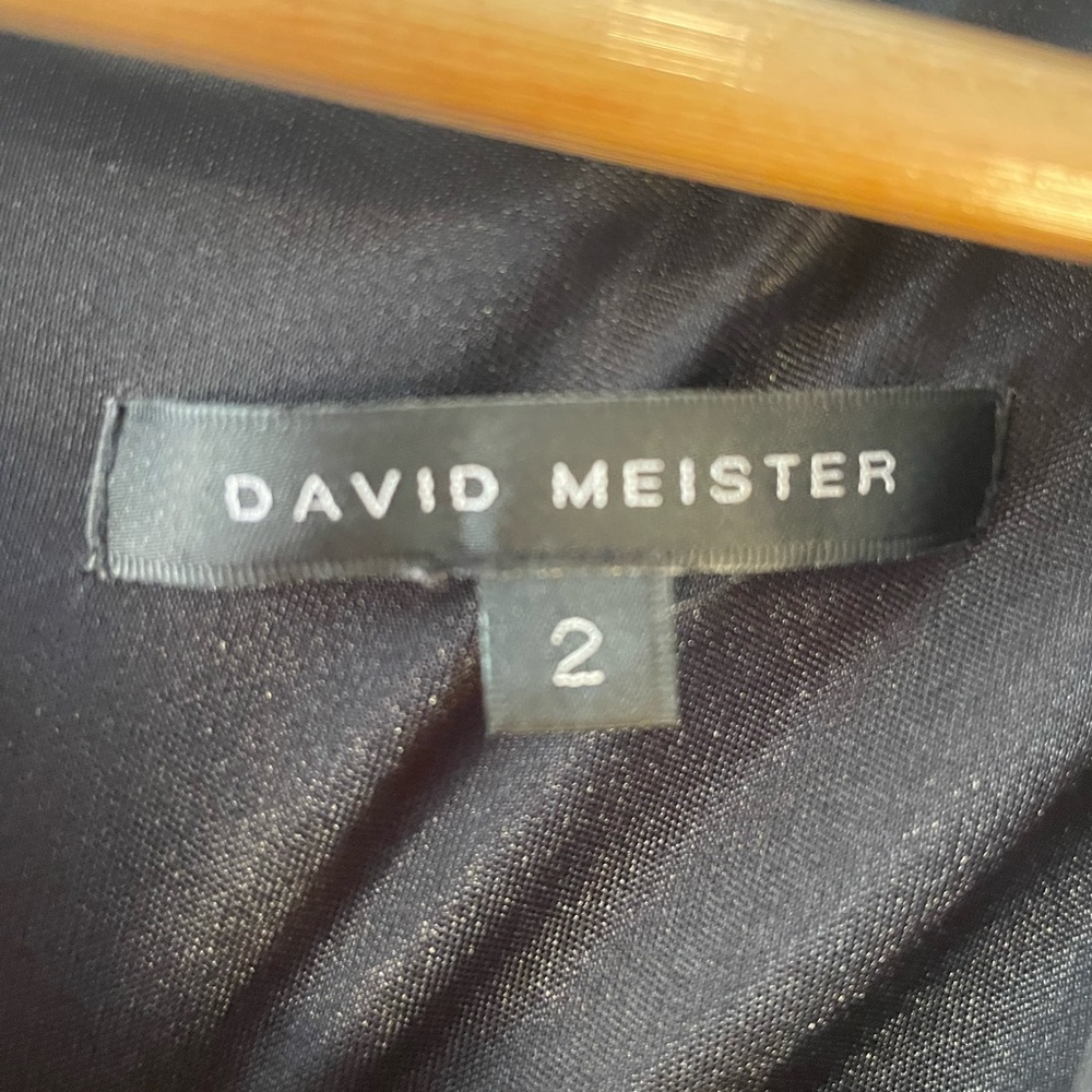 David Meister Midnight Asymmetrical‎ Dress - Picture 5 of 9